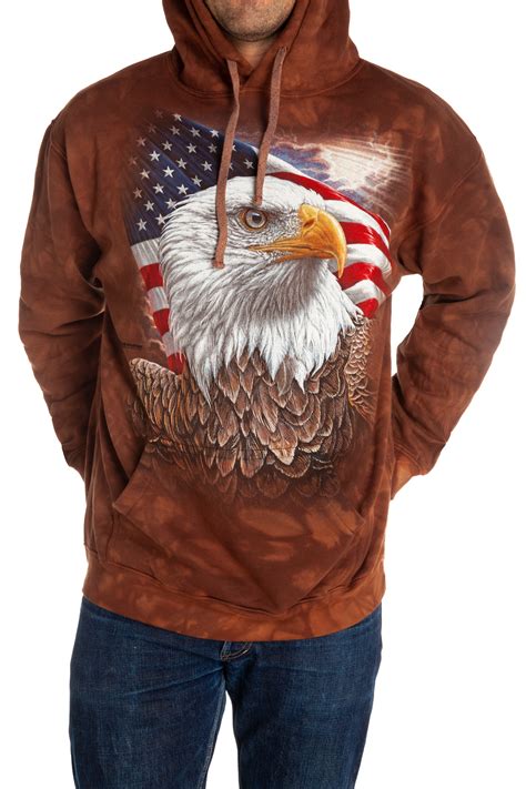 Mens Eagle American Flag Hoodie | The Bigger Gulp