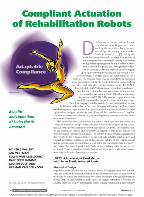 (PDF) Compliant actuation of rehabilitation robots