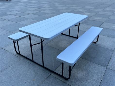 Modern 72 Inch Outdoor Expandable Dining Beer Garden Plastic Table and Bench - China Modern ...