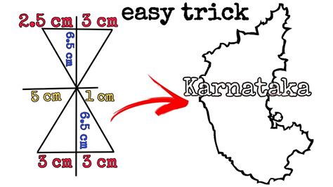 Easy trick to draw the map of Karnataka using letters and numbers - YouTube