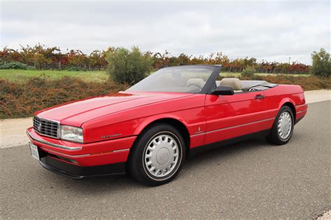 Red 1993 Cadillac Allante Convertible, Tan Leather Interior