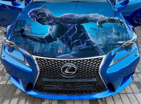 Black Panther Car Hood Wrap Self-adhésive Vinyl Sticker Full | Etsy