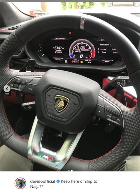 Davido shows off his brand new Lamborghini Urus luxury car (Photo)