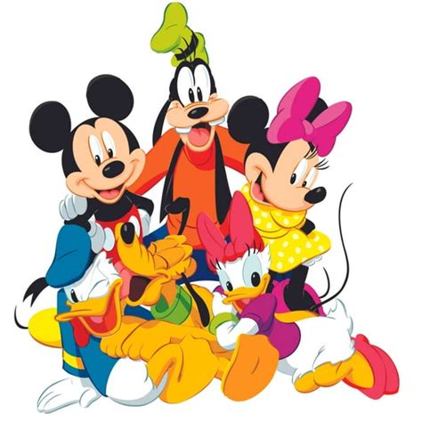 Club House Mickey Mouse Cartoon Characters Decors Wall Sticker Art ...