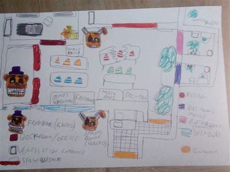 (FanMade) map of FredBear's Family Diner after 30 it got shutdown ...