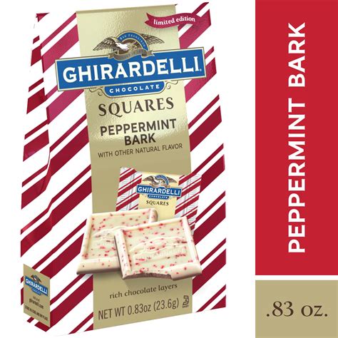 Ghirardelli Peppermint Bark Milk and White Chocolate Squares - .83 oz ...