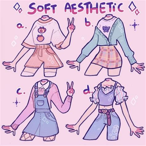 soft aesthetic | Cute drawings, Drawing anime clothes, Drawing clothes