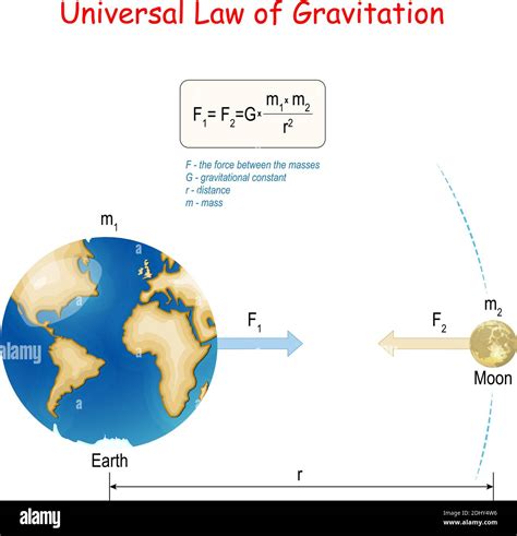 Ley de la gravitacion universal Imágenes vectoriales de stock - Alamy