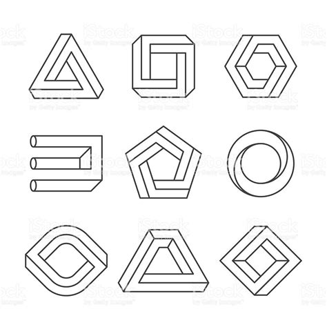 Impossible shapes, optical illusion objects Royalty Free Stock Photo | Optical illusions art ...