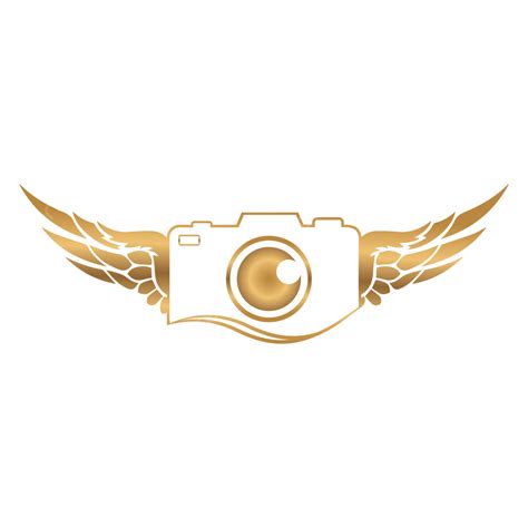 Golden Wing Vector Art PNG, Golden Wing Photography Camera Logo, Photography Camera Logo, Golden ...