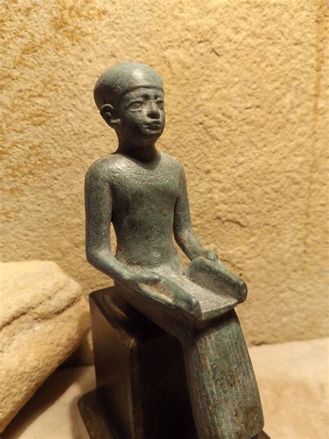 Egyptian statue / sculpture / art - Imhotep - Architect, Physician, Engineer. Master of scribes ...