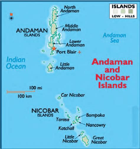 Map Andaman And Nicobar Islands - Tourist Map Of English