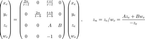 OpenGL Projection Matrix