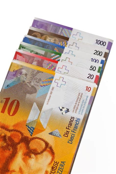 Swiss Franc, Currency Of Switzerland. Stock Photo - Image of note, exchange: 46959610