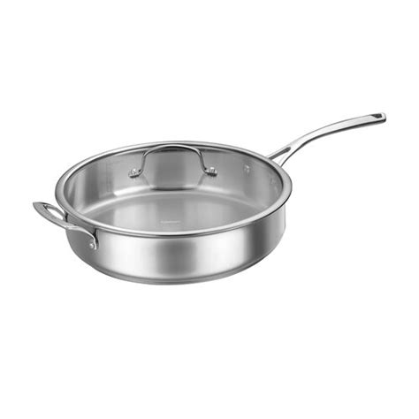 Cuisinart 5.5 qt Non Stick Stainless Steel Saute Pan with Lid & Reviews ...