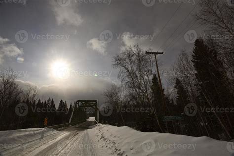 Bridge over Churchill River at Otter Rapids 6479639 Stock Photo at Vecteezy