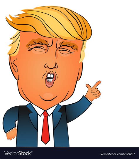 Donald trump character portrait Royalty Free Vector Image