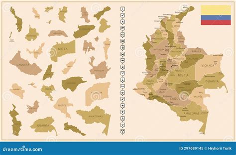 Colombia - Detailed Blue Country Map With Cities, Regions, Location On ...