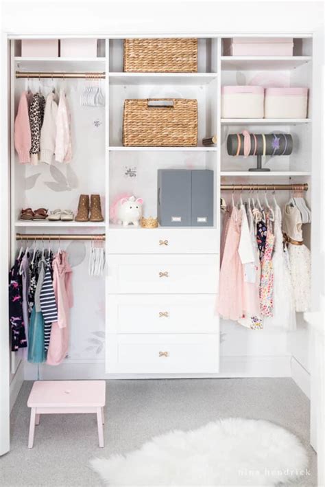 Floral Organized Girl Closet Makeover - Nina Hendrick