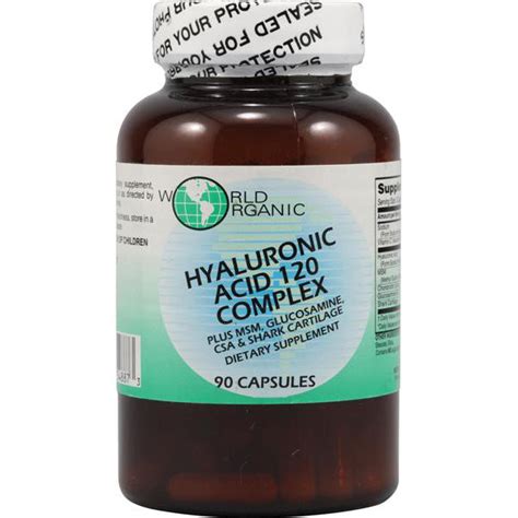 WORLD ORGANIC - Hyaluronic Acid 120 Complex - 90 Capsules – Vitamin ...