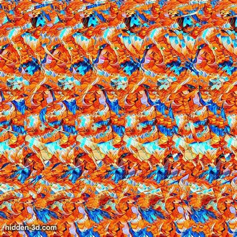 an orange and blue background with lots of different colors on it's ...