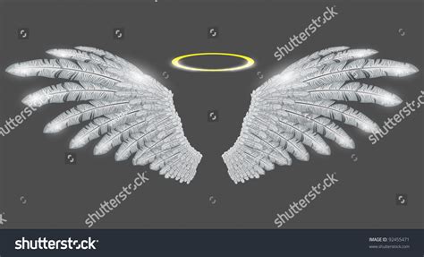 Vector Angel Wings Halo Stock Vector (Royalty Free) 92455471 | Shutterstock