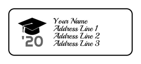 Graduation Cap Address Labels - Label Templates - OL385 - OnlineLabels.com