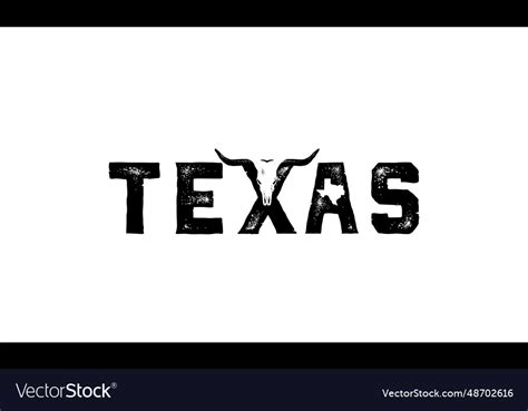 Texas longhorn country western bull cattle Vector Image