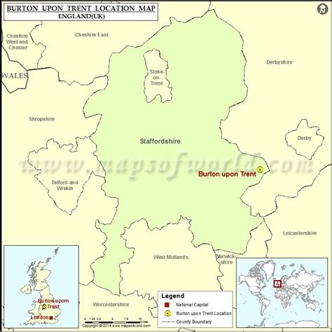 Where is Burton upon Trent | Location of Burton upon Trent in England Map