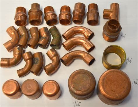 26 pcs of Basic Copper Fittings. Many styles and sizes. New old stock ...