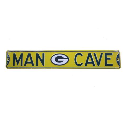 Green Bay Packers Man Cave Metal Sign – Fan Treasures