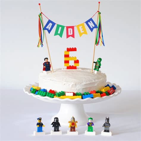 Bright & Playful Name Cake Topper | Lego birthday cake, Lego cake topper, Lego birthday