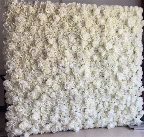 Pure White Flower Wallartificial Flower Panelfloral Wall - Etsy