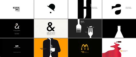 NEGATIVE SPACE in creating of posters and logotypes. on Behance