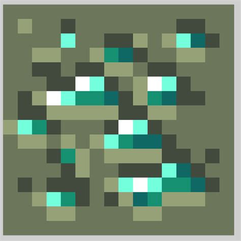 Minecraft Diamond Ore Pixel Art