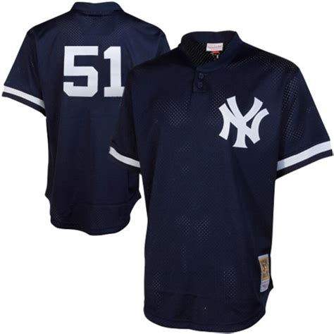 Mitchell & Ness Bernie Williams New York Yankees Navy Cooperstown Mesh ...