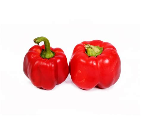 Two Fresh Capsicum Red Peppers - High Quality Free Stock Images