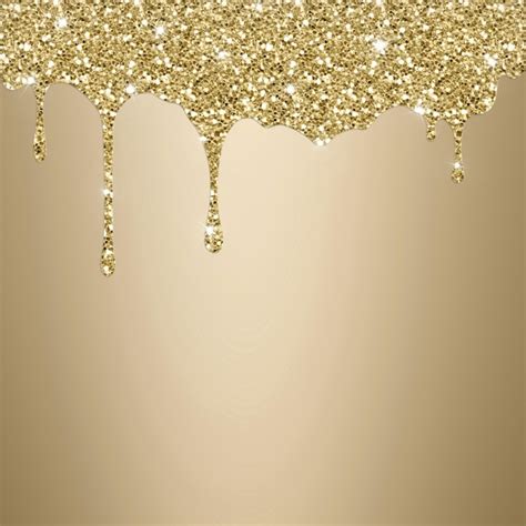 Gold Glitter Drip Background