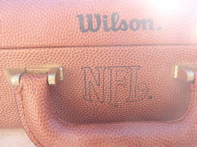 Wilson NFL football leather briefcase suitcase ITALIAN MADE RARE COACH ...