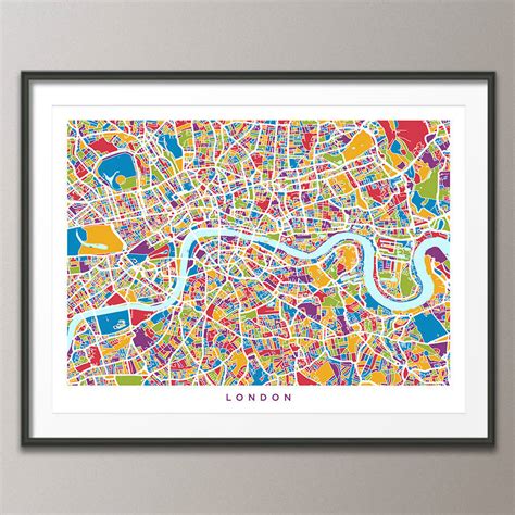 london map art print colours by artpause | notonthehighstreet.com