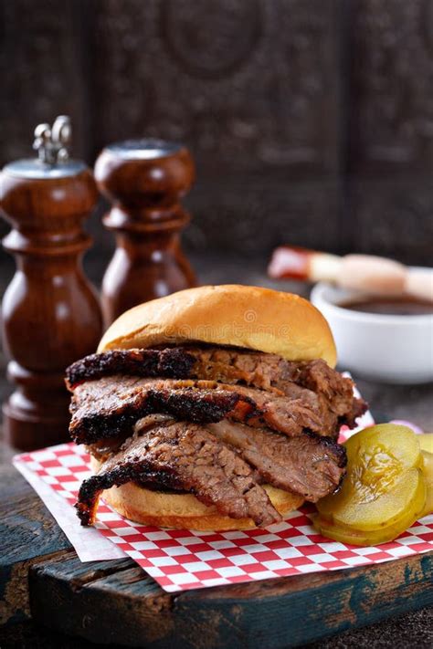 Smoked Beef Brisket Sandwich Stock Photo - Image of roast, pitmaster: 177665040