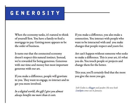 generosity