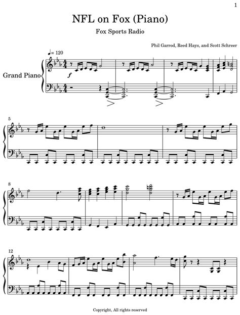 NFL on Fox (Piano) - Sheet music for Piano