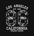 Los angeles graphic design for t-shirt Royalty Free Vector