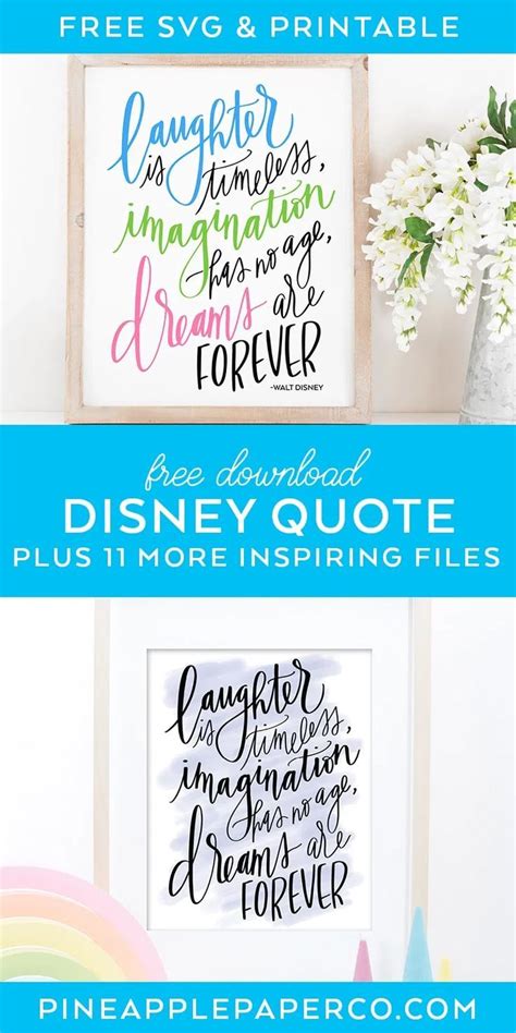 Free Inspiring Disney Quote SVG and Printable | Svg quotes, Disney quotes, Quote svg files