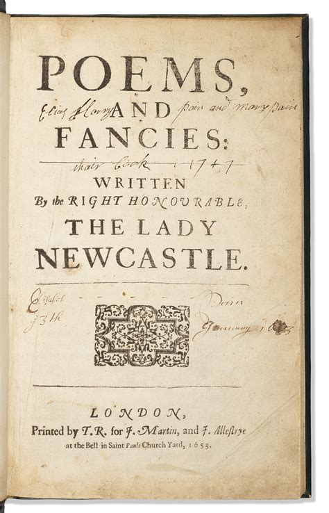 Poems and Fancies, Margaret Cavendish, 1653 | Christie’s