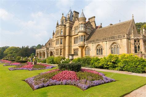 Beautiful flower gardens Tyntesfield House near Bristol England UK a ...