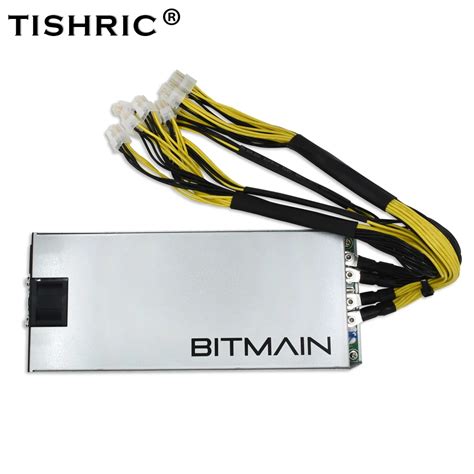 TISHRIC Original 1600w PSU Mining Power Supply For Bitmain Antminer S9 L3 D3 APW3+ 6PIN*10 ...