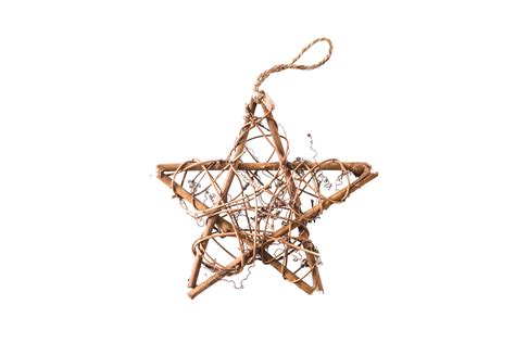 Christmas Wooden Star Isolated On White Object Star Christmas Tree, White, Isolated, Celebration ...