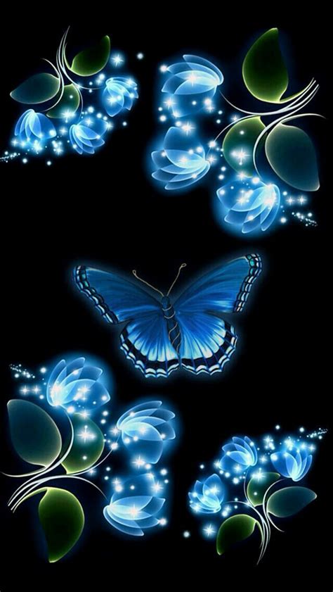 Pin by Adela María on Arte y pintura | Butterfly wallpaper, Blue ...